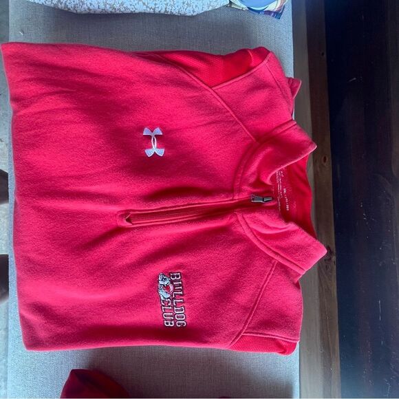 Gardner Webb Bulldogs 2XL Under Armour Red Sweatshirt Athletic Hoodie li - Picture 1 of 2